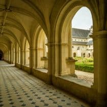 Camping de la Liez Covered alley and porch in Fontevraud abbey